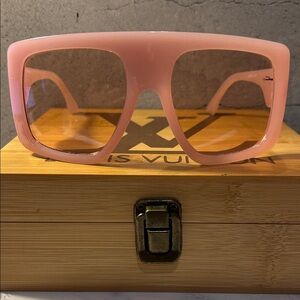 Source Unknown Pink Oversized Sun Glasses